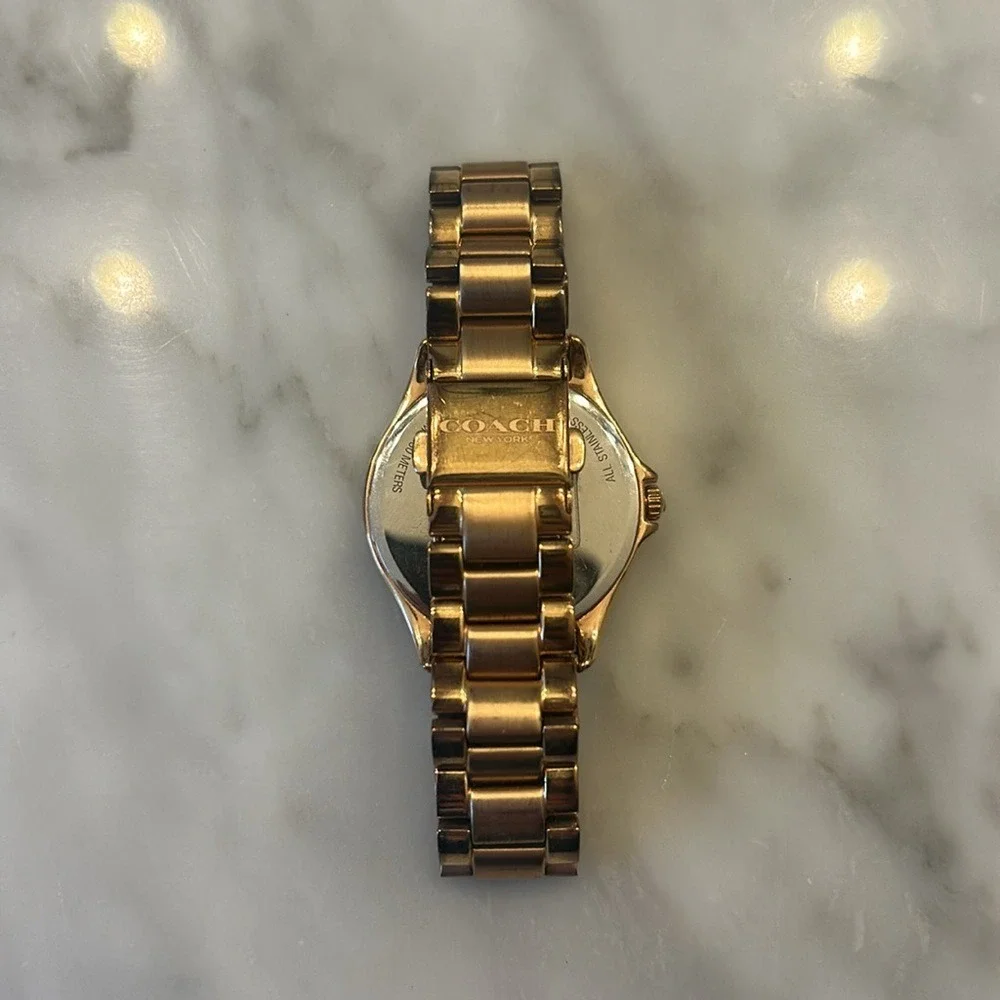 COACH Women's Modern Sport Rose Gold-Tone Stainless Steel‎ Bracelet Watch